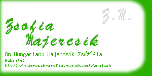 zsofia majercsik business card